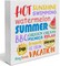 Rustic Country Summer Wooden Block Sign – Farmhouse Summer Days Tabletop Decor – Small Decorative Wood Plaque for Tiered Trays, Desks & Shelves – 5x5" Handcrafted Seasonal Home Accent & Wall Art